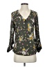 Candie's 100% Polyester Floral Gray 3/4 Sleeve Blouse Size S - photo 1