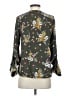 Candie's 100% Polyester Floral Gray 3/4 Sleeve Blouse Size S - photo 2