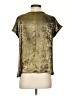 Shein 100% Polyester Metallic Gold Short Sleeve Top Size 4 - photo 2
