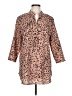 Shein 100% Polyester Animal Print Brown 3/4 Sleeve Blouse Size 12 - photo 1