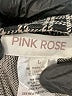 Pink Rose Houndstooth Gray Casual Skirt Size L - photo 4
