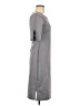Loveappella Solid Gray Casual Dress Size M - photo 4