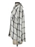 Sincerely Jules 100% Rayon Plaid Silver Long Sleeve Blouse Size S - photo 5