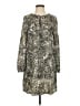 Jennifer Lopez 100% Polyester Animal Print Gray Casual Dress Size 4 - photo 1