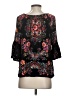 BILA 100% Rayon Black 3/4 Sleeve Blouse Size S - photo 2
