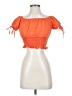 Lost + Wander Orange Short Sleeve Blouse Size XS - photo 1