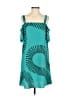 Assorted Brands Graphic Teal Casual Dress Size S - photo 1