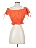 Lost + Wander Orange Short Sleeve Blouse Size XS - photo 2