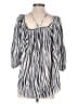VICI 100% Rayon Silver 3/4 Sleeve Blouse Size S - photo 2