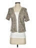 NY Collection Tan Silver Cardigan Size XS - photo 1
