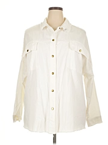 Davi & Dani Long Sleeve Button-Down Shirt (view 1)