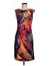 Ellen Tracy Animal Print Aztec Or Tribal Print Orange Cocktail Dress Size 6 - photo 1