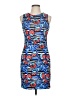 Topshop Graphic Blue Cocktail Dress Size 8 - photo 1