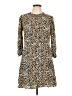Gap Animal Print Tan Casual Dress Size 12 - photo 1