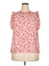 Kaari Blue 100% Polyester Pink Sleeveless Blouse Size XL - photo 1