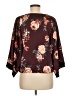 Cali 100% Polyester Burgundy 3/4 Sleeve Blouse Size M - photo 2