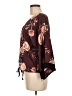 Cali 100% Polyester Burgundy 3/4 Sleeve Blouse Size M - photo 5