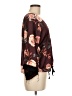 Cali 100% Polyester Burgundy 3/4 Sleeve Blouse Size M - photo 4