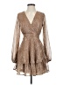 Japna Animal Print Brown Cocktail Dress Size S - photo 1