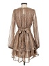 Japna Animal Print Brown Cocktail Dress Size S - photo 2