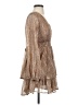 Japna Animal Print Brown Cocktail Dress Size S - photo 4