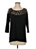 Komarov 100% Polyester Black 3/4 Sleeve Top Size S - photo 1
