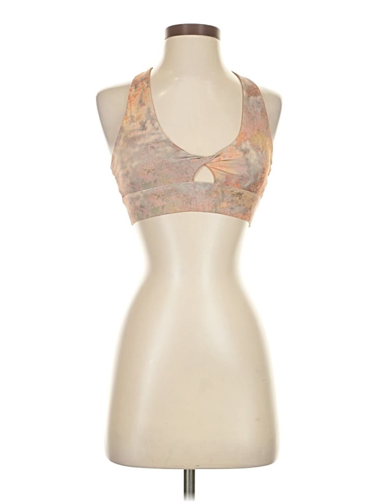 Pre-owned Fabletics Tank Top Tan Halter Neckline Tops In Brown