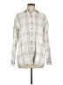 Jachs Girlfriend Plaid Ivory Long Sleeve Button-Down Shirt Size L - photo 1