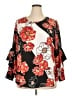 Alfani 100% Polyester Red Long Sleeve Blouse Size XL - photo 1