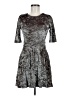 Topshop Metallic Gray Cocktail Dress Size 6 - photo 1