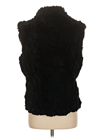Black Saks Fifth Avenue Faux Fur Vest (view 2)