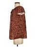 Assorted Brands 100% Polyester Animal Print Brown Short Sleeve Blouse Size S - photo 5