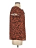 Assorted Brands 100% Polyester Animal Print Brown Short Sleeve Blouse Size S - photo 4