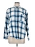 Universal Thread 100% Cotton Plaid Blue Long Sleeve Button-Down Shirt Size M - photo 1