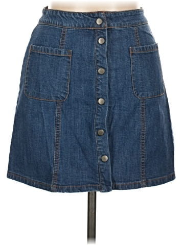 Blue Rain Denim Skirt (view 1)