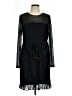 DKNY 100% Polyester Black Casual Dress Size 10 - photo 1