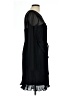 DKNY 100% Polyester Black Casual Dress Size 10 - photo 4