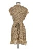Sunday Best 100% Polyester Animal Print Tan Cocktail Dress Size 6 - photo 2