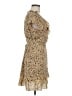 Sunday Best 100% Polyester Animal Print Tan Cocktail Dress Size 6 - photo 4