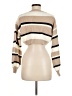 Shein 100% Acrylic Stripes Tan Turtleneck Sweater Size 6 - photo 2