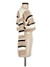 Shein 100% Acrylic Stripes Tan Turtleneck Sweater Size 6 - photo 4