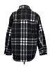 H&M 100% Polyester Plaid Black Coat Size S - photo 2