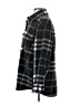 H&M 100% Polyester Plaid Black Coat Size S - photo 5
