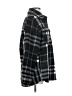 H&M 100% Polyester Plaid Black Coat Size S - photo 4