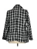 Lane Bryant 100% Polyester Plaid Gray Blazer Size 14 - photo 2