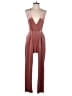 Express Metallic Burgundy Jumpsuit Size 4 - photo 1