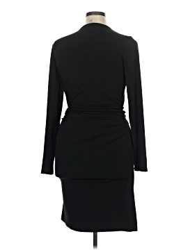 long sleeve wrap dress formal Betsy & Adam Women's Metallic V-Neck Ruched-Waist Gown - Sage/Gold