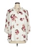 Grace 100% Polyester Floral Ivory 3/4 Sleeve Blouse Size 1X - photo 1