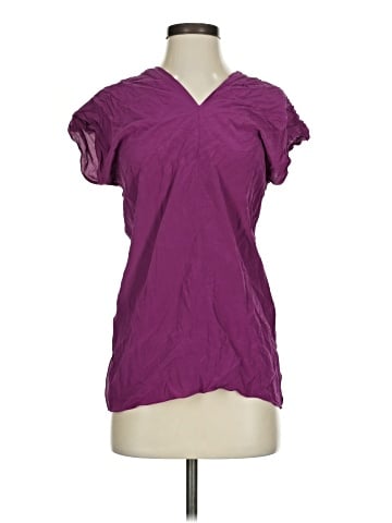 Aspesi Short Sleeve Silk Top (view 1)