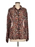 Shein 100% Polyester Floral Brown Long Sleeve Blouse Size 6 - photo 1